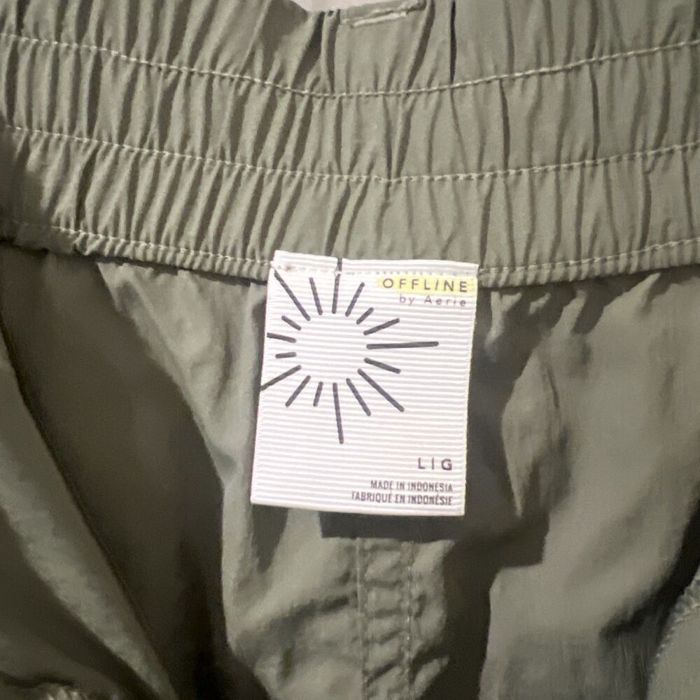 OFFLINE By Aerie On The Move Cargo Maxi Skirt Sage Green Utility Pocket NWOT L - Picture 15 of 16